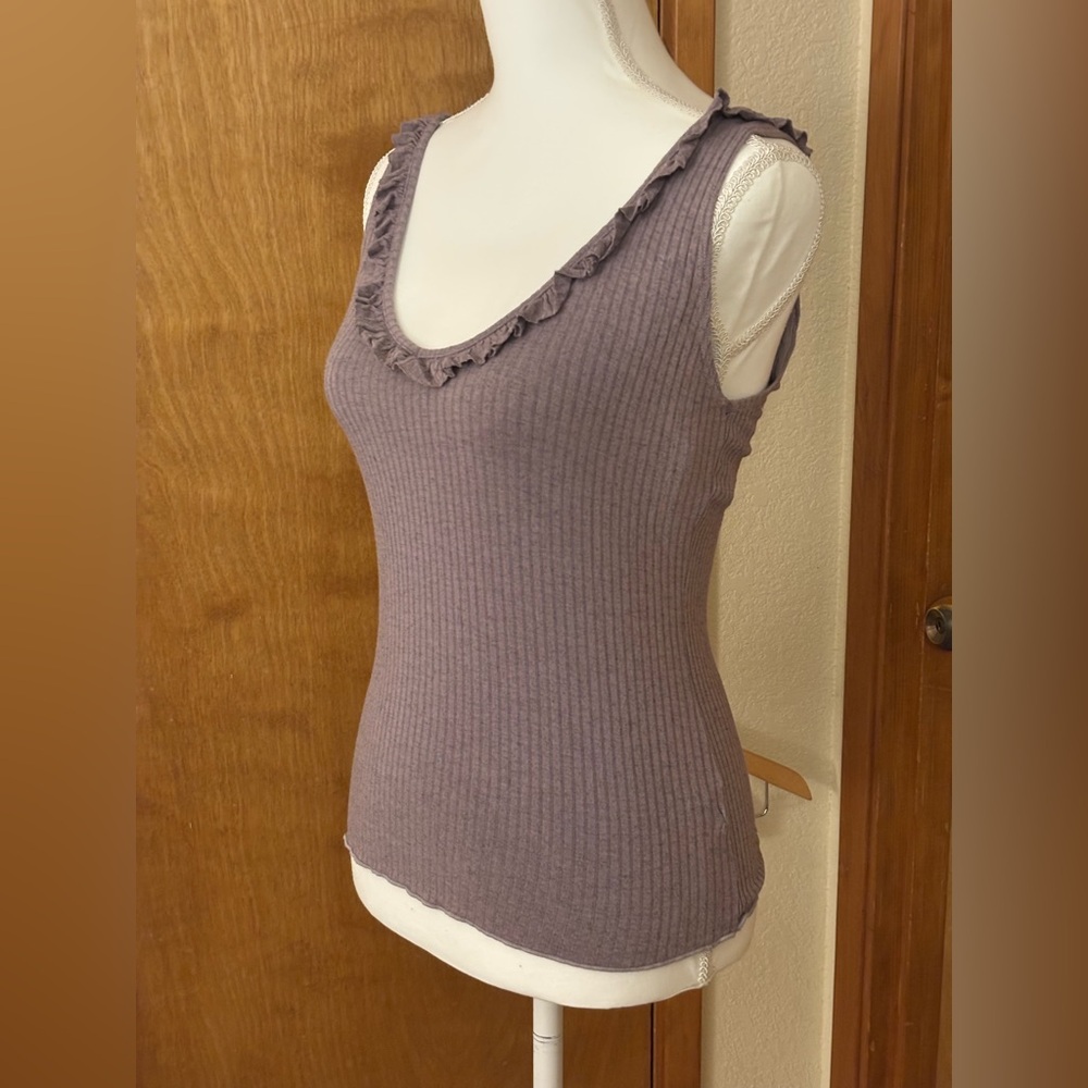 Project Social T Purple Ribbed Tank Top - Picture 2 of 8